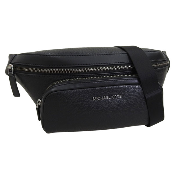 マイケルコース バック メンズ ショルダーバッグ ボディバッグ アウトレット レザー ブラック 37F5LCOY9L 001 MICHAEL KORS