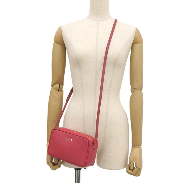 【極美品】FURLA LILLI ショルダーバッグ 斜めがけ レザー ピンク 極美品】FURLA LILLI ショルダーバッグ 斜めがけ レザー ピンク