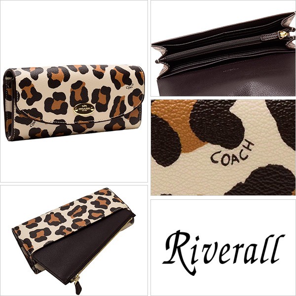 COACH レオパード 長財布 COACH コーチ 長財布 ヒョウ柄 レオパード オセロット