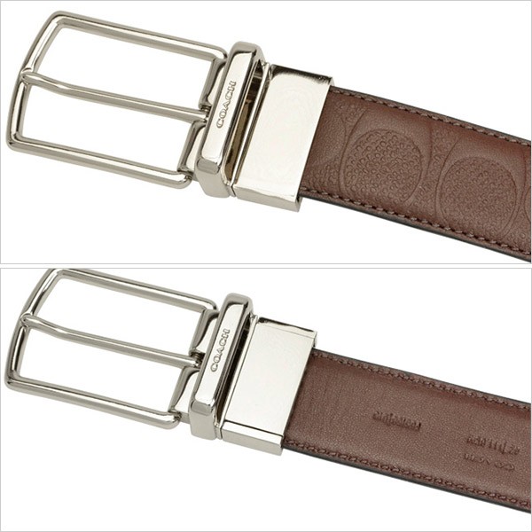 COACH コーチ ベルト メンズ リバーシブル シグネチャー F55158