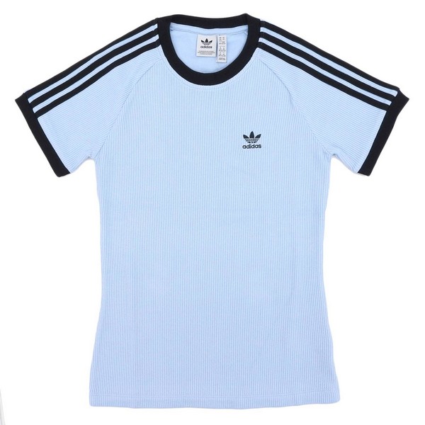 アディダス オリジナルス スリーストライプス スリム半袖 Tシャツ レディース アウトレット ブルー 3 S SLIM TEE T SHIRTS IC5462 M adidas Originals