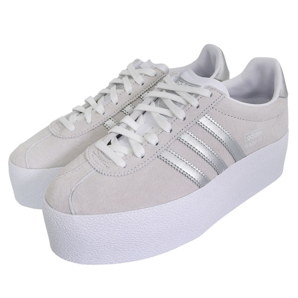 アディダス オリジナルス スニーカー シューズ 靴 レディース 厚底 24cm レザー IVORYSLIVER ガゼル アップ Gazelle Up IH1291 24 adidas Originals