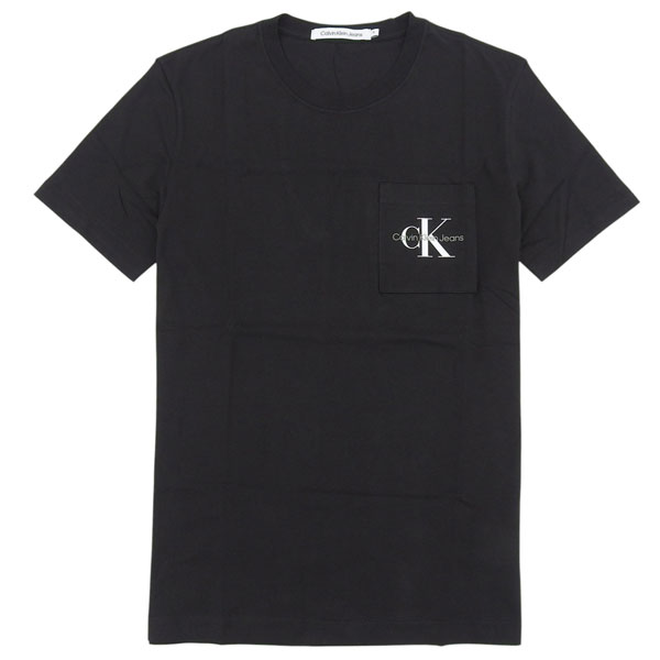 カルバンクライン Tシャツ クルーネック 半袖 メンズ レディース XL コットン ブラック J30J320936BKXL Calvin Klein Jeans MONOGRAM LOGO SLIM FIT TEE
