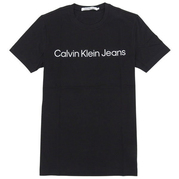 カルバンクライン Tシャツ クルーネック 半袖 メンズ レディース L コットン ブラック J30J322552BKL Calvin Klein Jeans CORE INSTITUTIONAL LOGO SLIM TEE