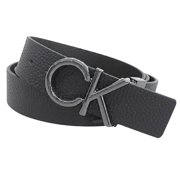 カルバンクライン ベルト メンズ 120 レザー ブラック ADJ REV CK METAL BOMBE PB K50K510948BAX120 CALVIN KLEIN