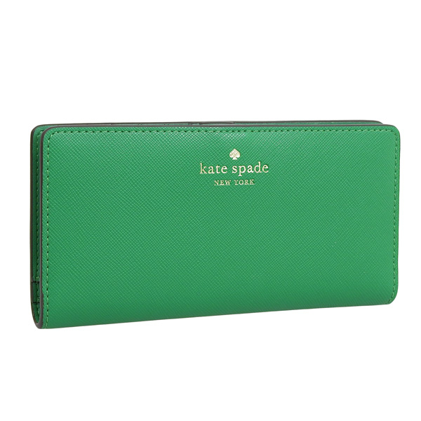 ケイトスペード 財布 レディース 長財布 アウトレット グリーン DANA SAFFIANO PVC LARGE SLIM B K6011-300 KATE SPADE｜riverall