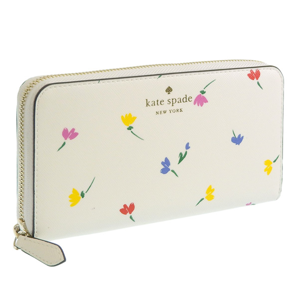 ケイトスペード 財布 レディース 長財布 アウトレット ホワイトマルチ LG CONT WALLET KB542-250 KATE SPADE