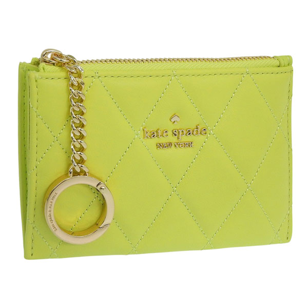 ケイトスペード カードケース コインケース 小銭入れ レディース アウトレット レザー ライムグリーン CAREY SM CARD HLDR KG426-301 KATE SPADE
