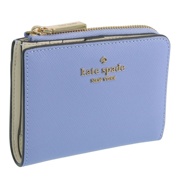 ケイトスペード 財布 レディース 2つ折り 折財布 コンパクト アウトレット レザー パープル MADISON SM LZIP WAL KH615 410 kate spade