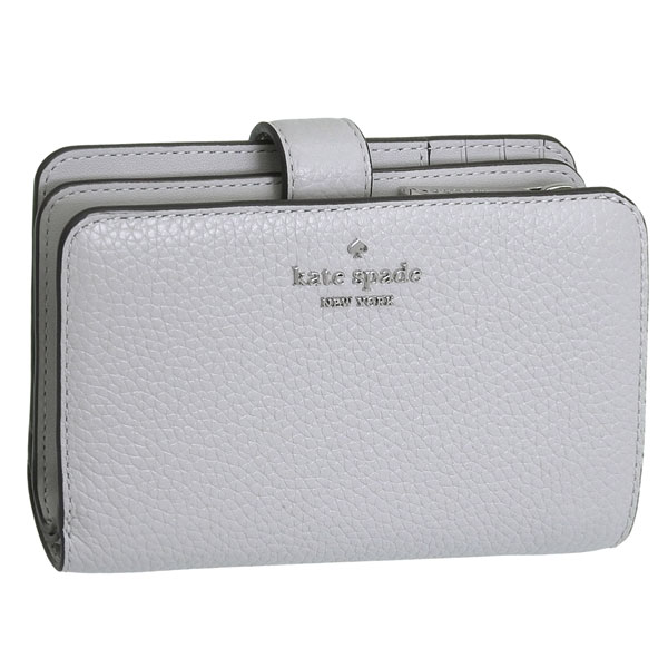 ケイトスペード 財布 レディース 二つ折り財布 アウトレット レザー グレー LENA MED COMP BIFLD KH787-022 KATE SPADE