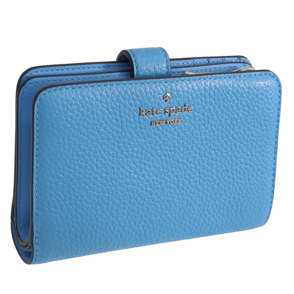 ケイトスペード 財布 レディース 2つ折り 折財布 コンパクト アウトレット レザー ブルー LEND MD COMPBIFOLD KH787 411 kate spade