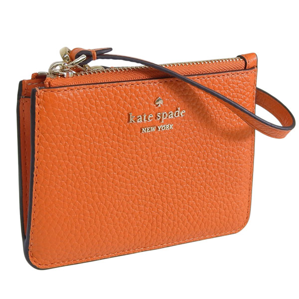 ケイトスペード カードケース コインケース 小銭入れ レディース アウトレット レザー オレンジ LEND SM CRDHLDR WRLT KH789 801 kate spade