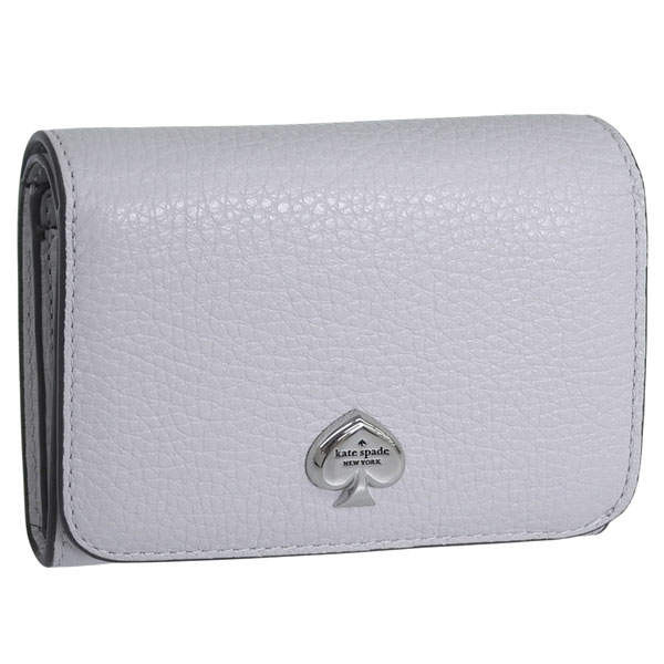 ケイトスペード 財布 レディース 二つ折り財布 アウトレット レザー グレー KAYLA SM LZIP WALLET KK056-022 KATE SPADE