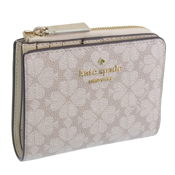 ケイトスペード 財布 レディース 2つ折り 折財布 コンパクト アウトレット ベージュマルチ SPADE FLOWER SM LZIP WAL KK894 250 kate spade