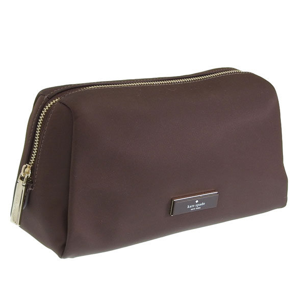 ケイトスペード コスメポーチ 化粧ポーチ レディース アウトレット ナイロン ブラウン carter nylon cosmetic pouch KL875 201 kate spade