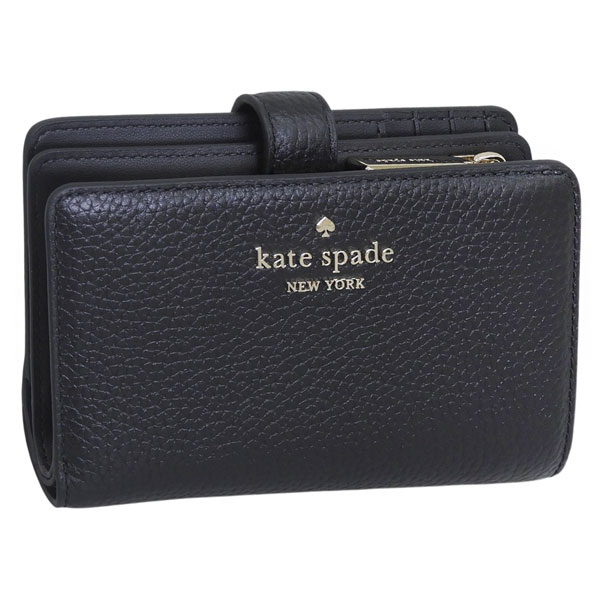 ケイトスペード 財布 レディース 二つ折り財布 アウトレット レザー ブラック WALLETS MED COMBIFLD KN750-001 KATE SPADE