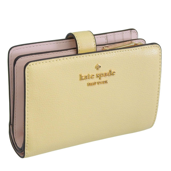 ケイトスペード 財布 レディース 2つ折り 折財布 コンパクト アウトレット レザー イエロー med combifld wallets KN751 700 kate spade
