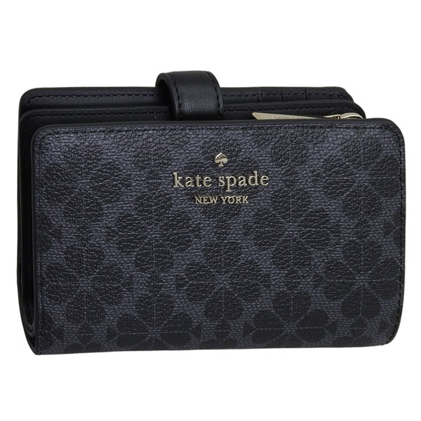 ケイトスペード 財布 レディース 二つ折り財布 アウトレット PVC ブラック WALLETS MED COMBIFLD KN756-001 KATE SPADE
