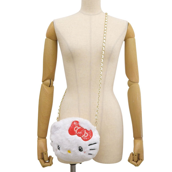 サンリオ キティ バッグ レディース ショルダーバッグ フェイクファー ホワイト KTダイカットファーショルダー 113 KT113 SANRIO | sanrio | 05