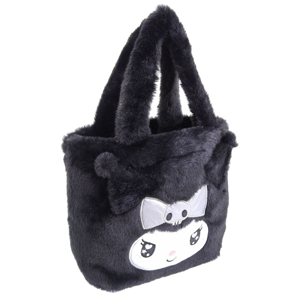 サンリオ クロミ バッグ レディース ハンドバッグ フェイクファー ブラック KUダイカットファーテサゲ 15 KU15 SANRIO