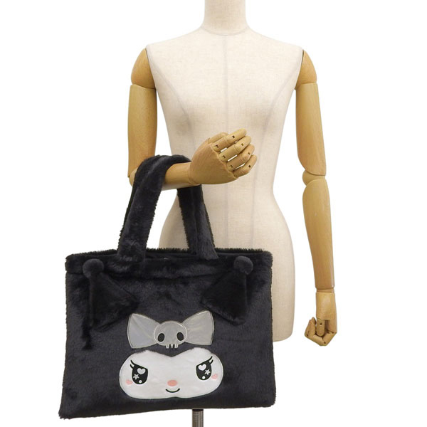 サンリオ クロミ バッグ レディース トートバッグ フェイクファー ブラック KUダイカットファートート 65 KU65 SANRIO A4対応 | sanrio | 05