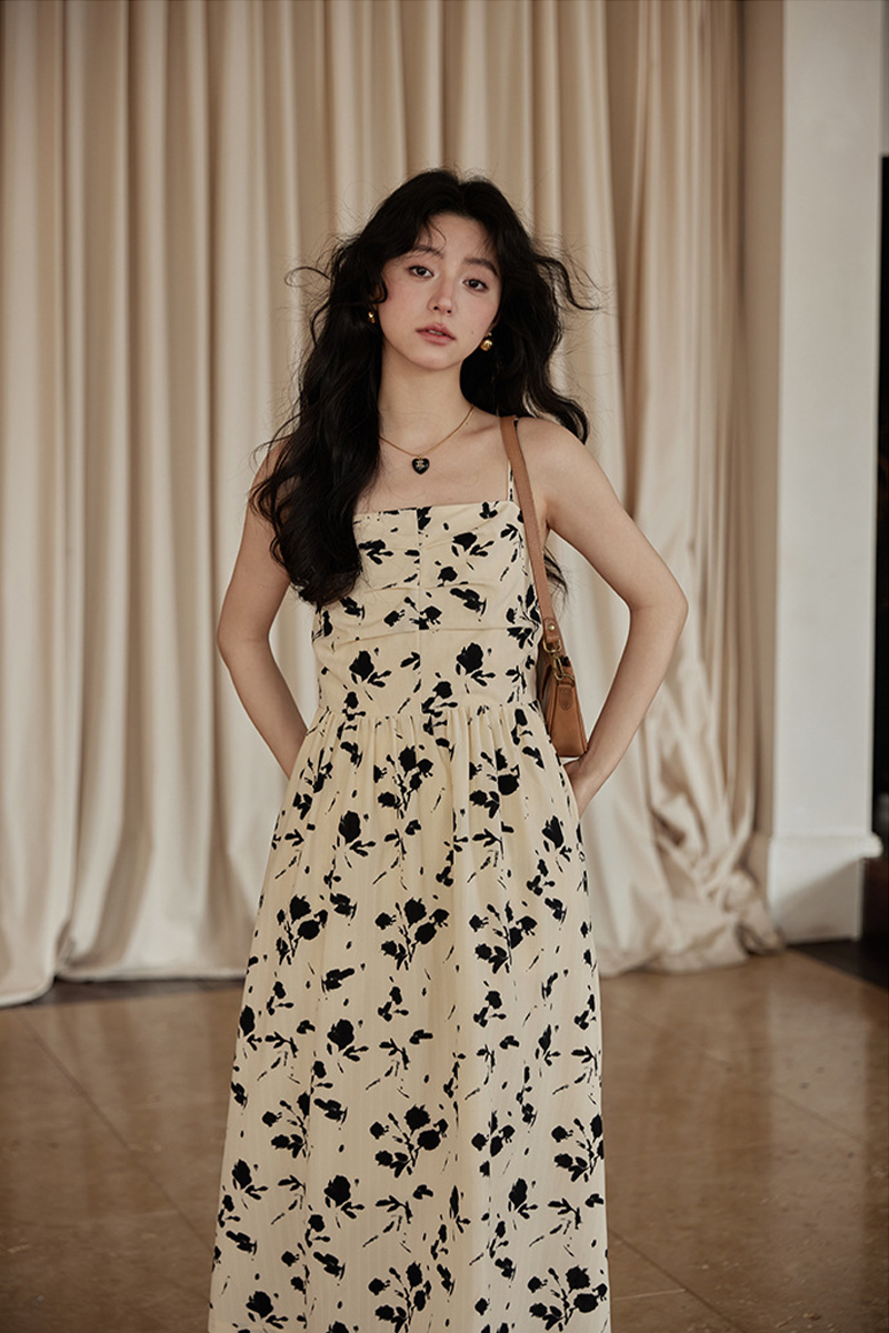 ロングワンピース メイフラワーAライン ドレス レディース RINRE リンレ 韓国 ファッション｜riverall｜02