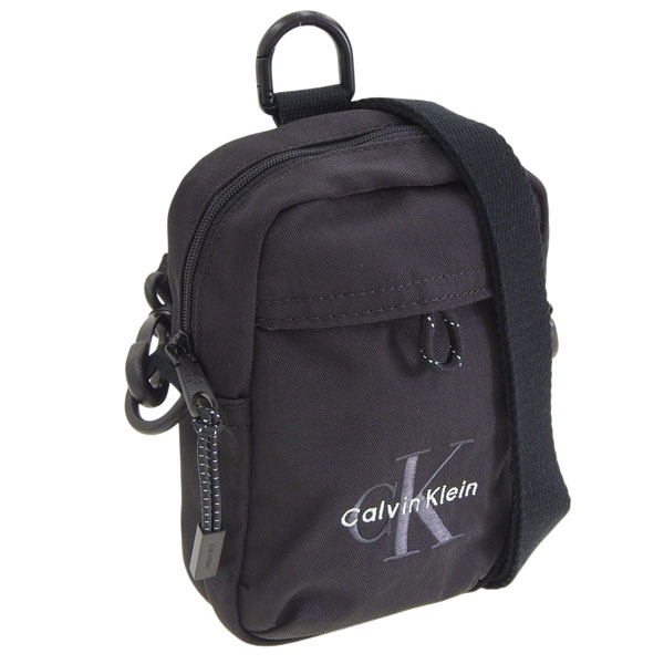カルバンクライン バッグ メンズ レディース ショルダーバッグ ナイロン ブラック BOLD LOGO NYLON SLIM REPORTER LV04D3231G-BLACK CALVIN KLEIN