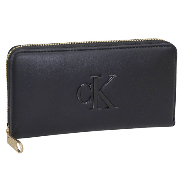 �J���o���N���C�� ���z �����Y �����z �u���b�N BOLD CK LONG ZIP AROUND LV04F1077G BLACK CALVIN KLEIN