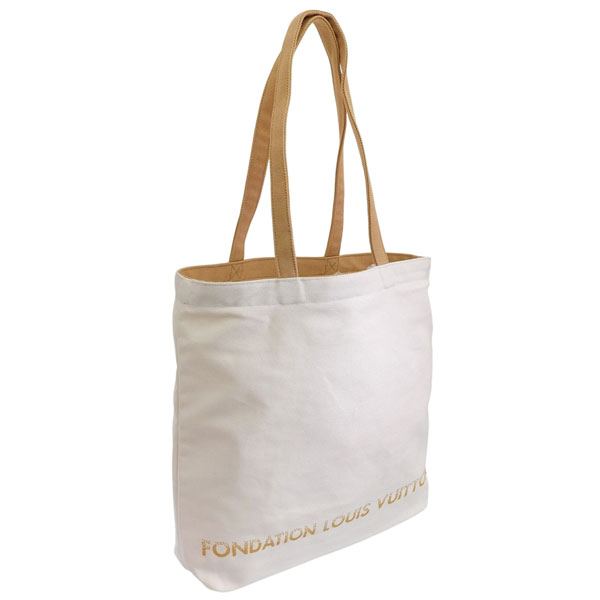 【並行輸入品】ルイヴィトン バッグ メンズ レディース トートバッグ フォンダシオン 美術館 コットン ベージュ LV2000000020358 LOUIS VUITTON A4対応