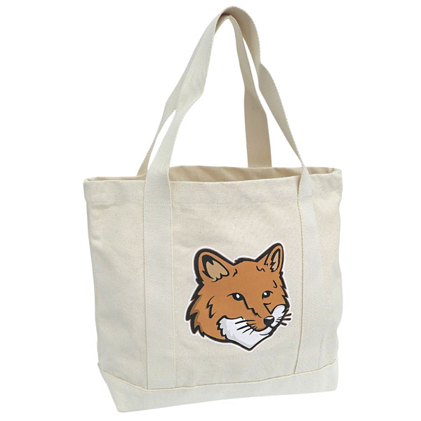 メゾンキツネ バッグ メンズ レディース トートバッグ コットン ベージュ LW05101WW0050EC MAISON KITSUNE A4対応