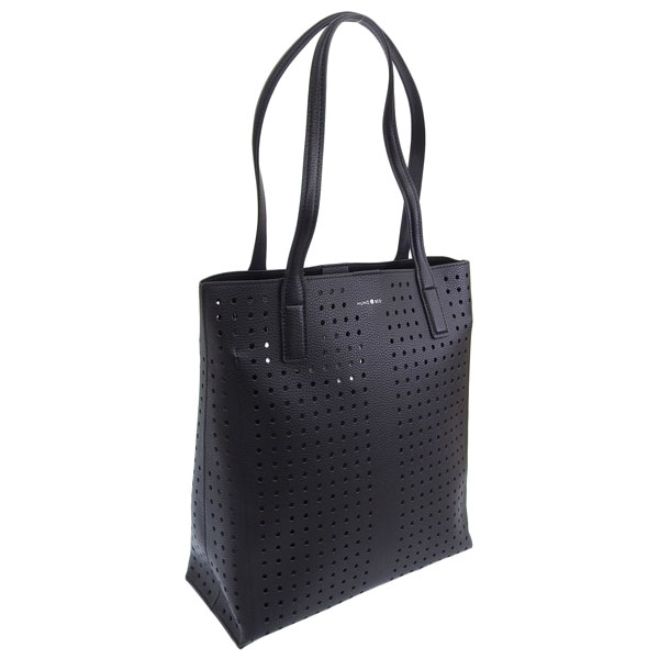 リンレ バッグ レディース トートバッグ ブラック 縦型パンチングデザイン MB-004BLACK D.KELLY RINRE A4対応 RINRE（リンレ） セール バッグ レディース トートバッグ ブラック 縦