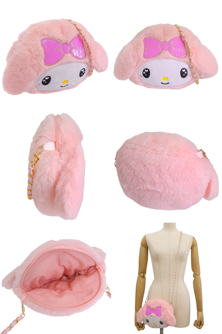 公*o様 ハローキティ・マイメロディぬいぐるみ キルト風バック サンリオ sanrio（サンリオ） キティ クロミ マイメロディ バッグ レディース