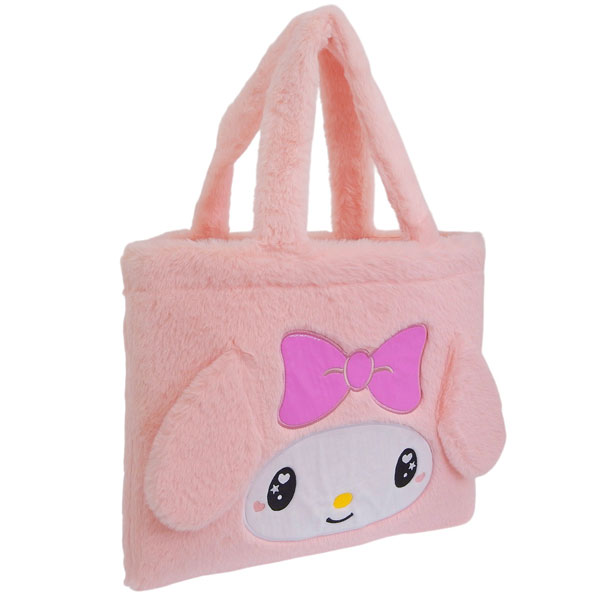 サンリオ マイメロディ バッグ レディース トートバッグ フェイクファー ピンク MMダイカットファートート 67 MM67 SANRIO A4対応 | sanrio
