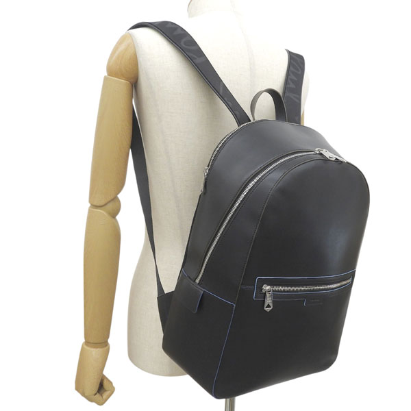 ポールスミス バッグ メンズ リュック リュックサック バックパック アウトレット レザー ブラック N152R 990 Paul Smith A4対応の画像