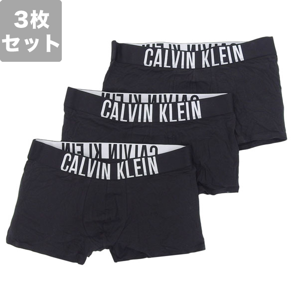 カルバンクライン ボクサーパンツ L 下着 アンダーウェア 3枚セット メンズ ブラック Intense Power Cotton Stretch TRUNK 3PK NB3608BLACKL CALVIN KLEIN