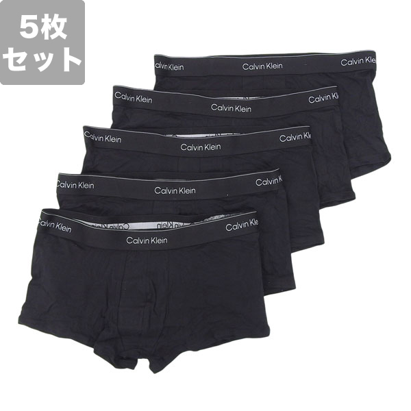 カルバンクライン ボクサーパンツ L 下着 アンダーウェア 5枚セット メンズ ブラック Icon Cotton Stretch 5 Low Rise Trunks NB4390TM6L CALVIN KLEIN