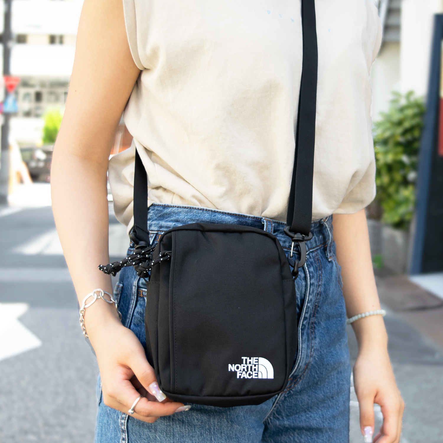 ノースフェイス クロスバッグ ショルダーバッグ メンズ レディース 韓国限定 ホワイトレーベル ブラック THE NORTH FACE