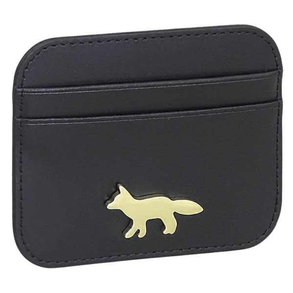 メゾンキツネ カードケース メンズ レディース レザー ブラック OW05700LR0001BK MAISON KITSUNE