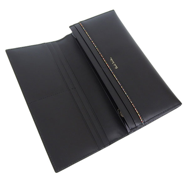 【新品未使用】ポール・スミス 長財布 ブラック 箱付き（自宅保管品） Paul Smith（ポール・スミス） 財布 メンズ 長財布 アウトレット