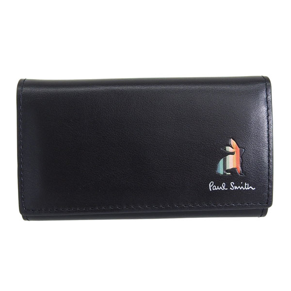 Paul Smith ケース 黒 Paul Smith（ポール・スミス） キーケース 4連 メンズ アウトレット