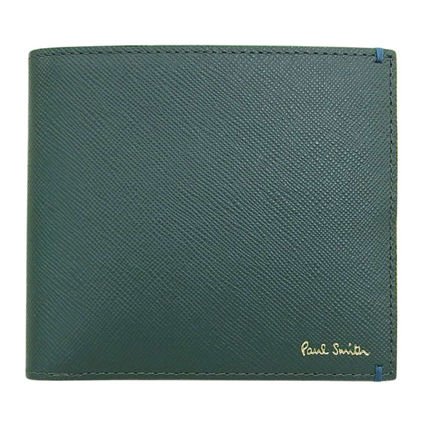 Paul Smith 二つ折り財布 グリーン Paul Smith（ポール・スミス） 財布 メンズ 2つ折り 折財布 コンパクト