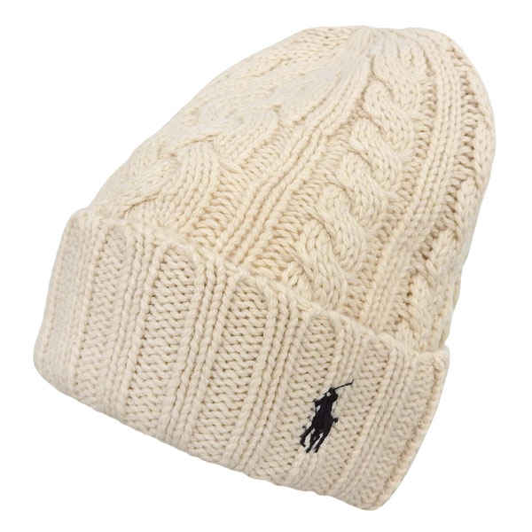 ラルフローレン 帽子 メンズ レディース ニット帽 ONE SIZE クリーム PC1432107 RALPH LAUREN
