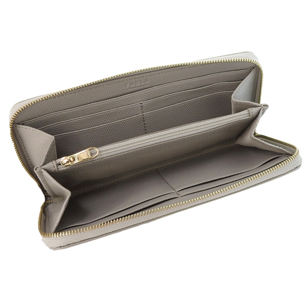 美品☆送料無料☆FURLAフルラレザーラウンドファスナー長財布