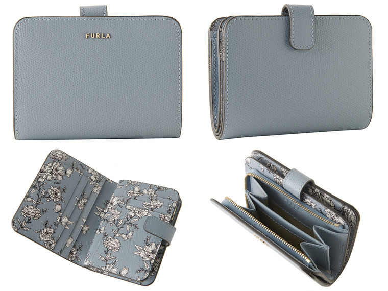 [FURLA] 花柄が可愛い♪ 三つ折財布 CLASSIC 未使用品！FURLA フルラ 花柄 三つ折り財布 コンパクト財布