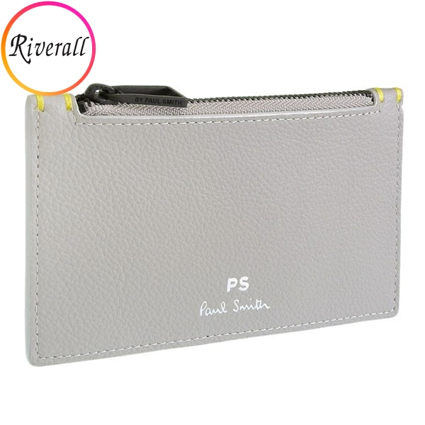 ポールスミス カードケース コインケース 小銭入れ メンズ アウトレット フラグメントケース レザー グレー PAUL SMITH :psme0149:Riverall(リヴェラール)