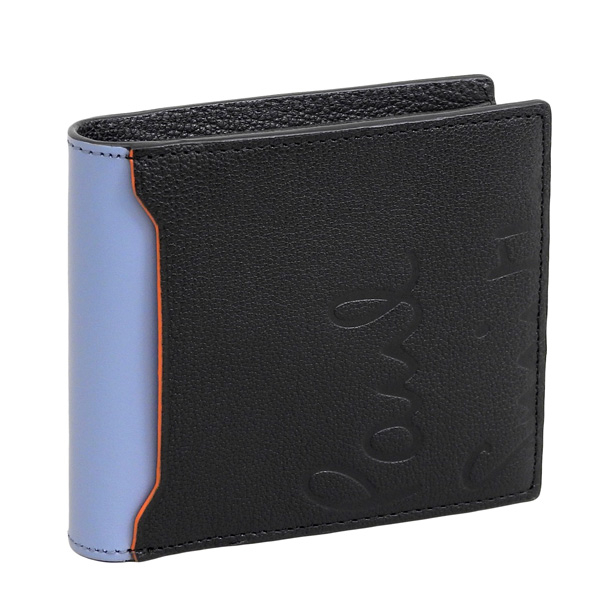 ミ*ー様 Paul Smith レザー 二つ折り財布 ブラック ポールスミス Paul Smith 二つ折り財布 （ブラック
