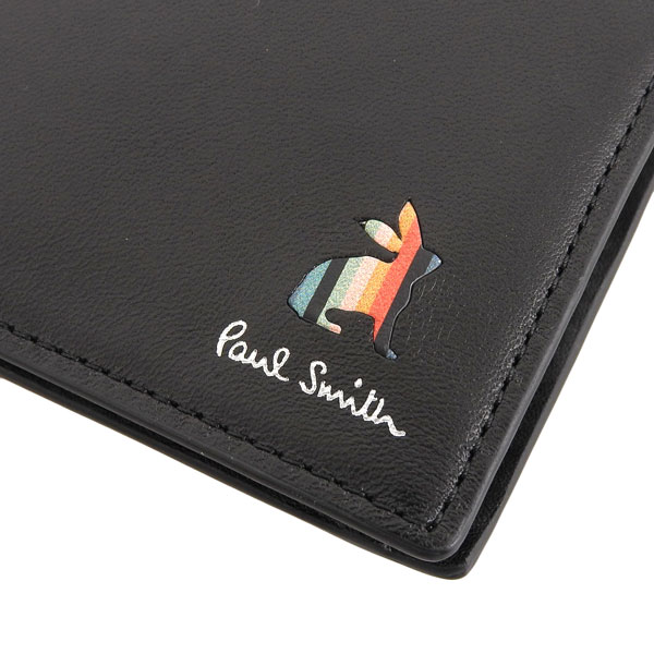 Paul Smith ポールスミス 財布 二つ折り 口金付 ブラック ラビット Paul Smith ポールスミス 財布 メンズ 2つ折り 折財布