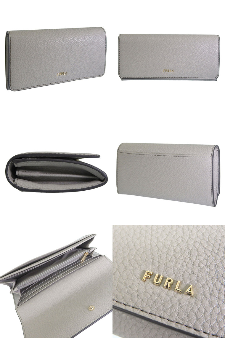 FURLA（フルラ） 財布 レディース 長財布 アウトレット レザー グレー