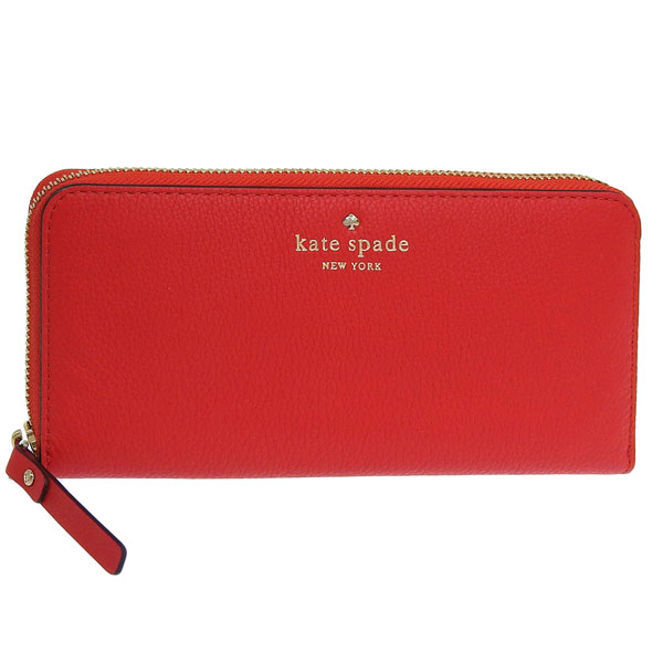 ケイトスペード 財布 レディース 長財布 アウトレット レザー レッド COBBLE HILL LACEY PWRU1801-635 KATE SPADE