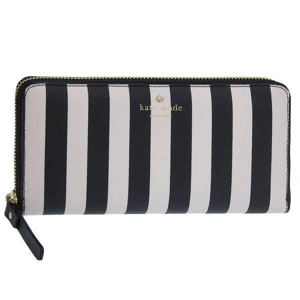 ケイトスペード 財布 レディース 長財布 アウトレット レザー ブラック×ピンク BRITTON PLACE LACEY PWRU4525-013 KATE SPADE